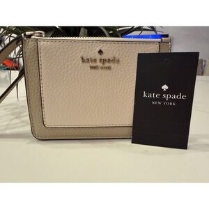 Kate Spade Card Holder Wallet Lena Wristlet Small Pebbled Leather Colorblock